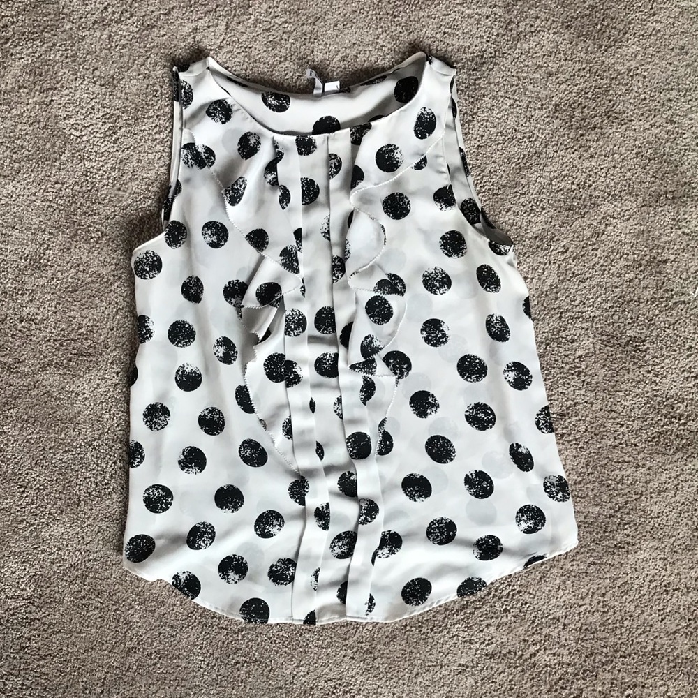 Black and White Polka Dot Blouse